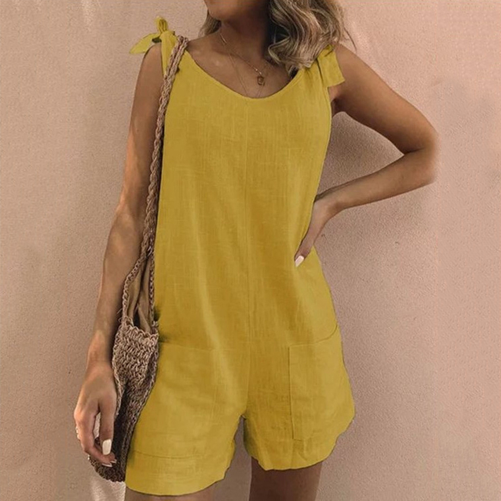 Evelin - Eleganter Damen Overall für den Alltag Gelb