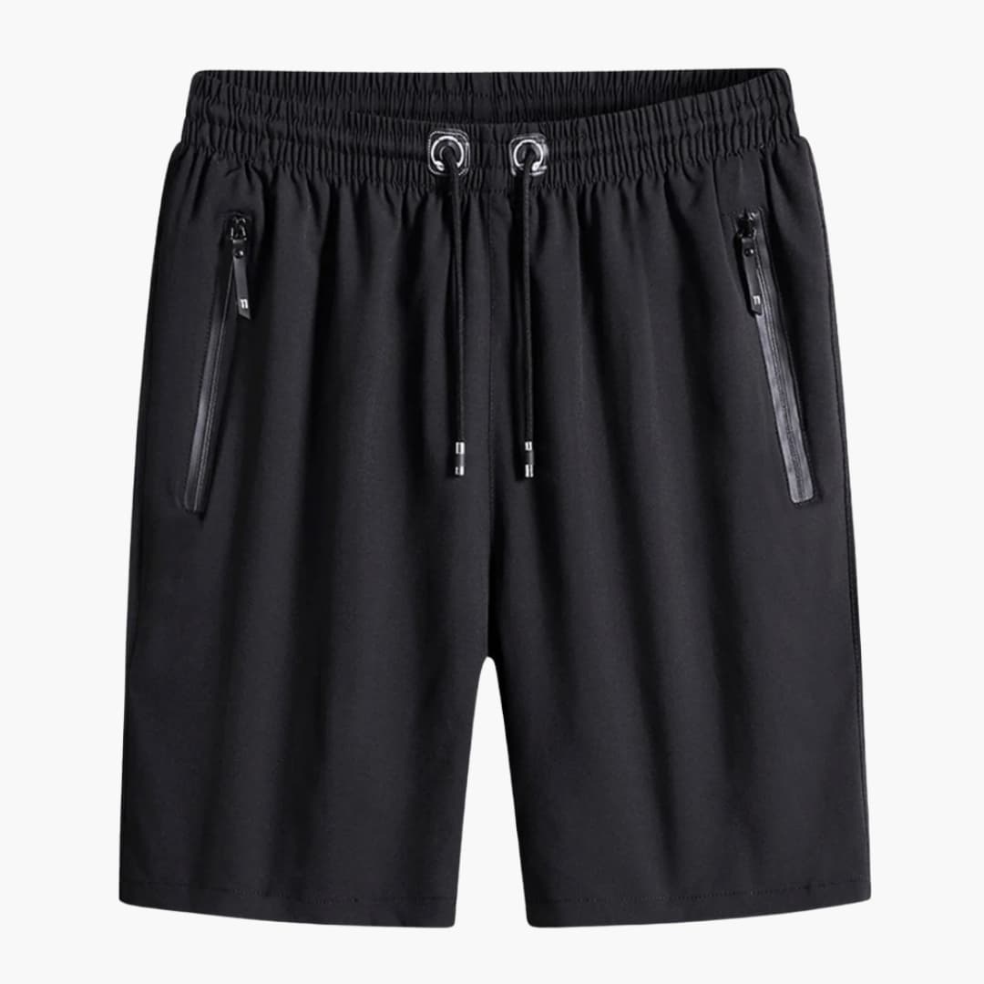 Faber - Herren Sommer Shorts mit Reißverschlusstaschen Schwarz
