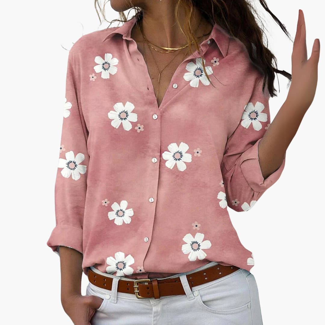 Felina - Florale Bluse mit elegantem Blumenmuster Rosa