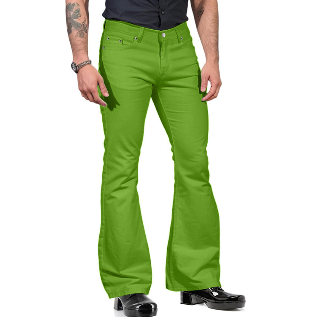 Fitz – Freizeit-Herrenbellbottom-Hose Grün