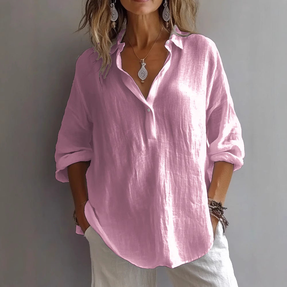 Fleur – Mühelose Eleganz Bluse Rosa