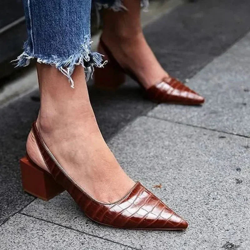 Florentina - Sandalen Mit Geschlossener Spitze Für Damen Braun