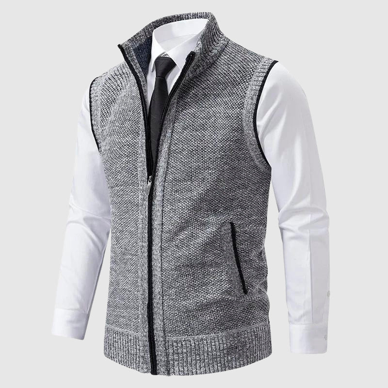 Claus – Lässige Pullover-Weste mit Reißverschluss