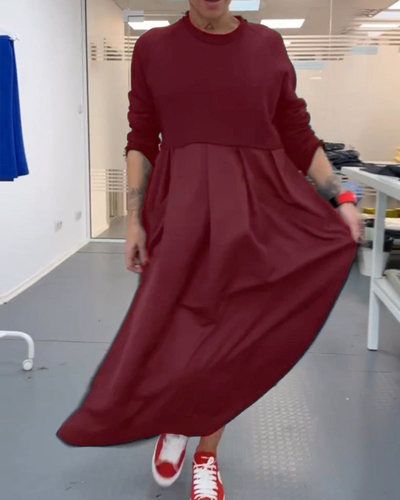 Franka-Maxikleid in Uni-Farbe Freizeitkleid Rot 1