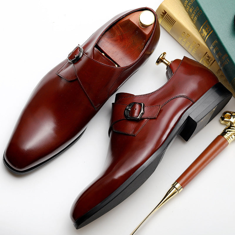 Frodo – Britische Business-Casual-Schuhe für Herren Rotwein