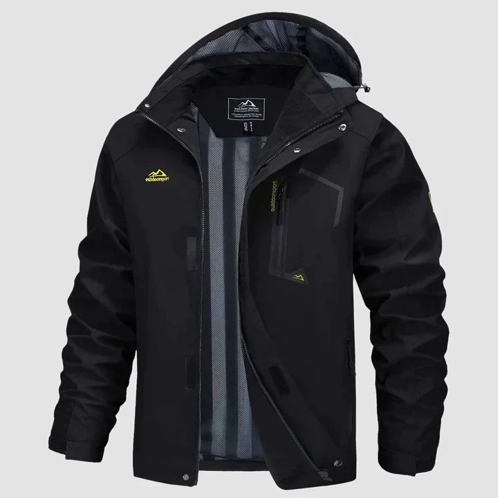 Ismael - Warme Herren Winterjacke mit Kapuze und Taschen