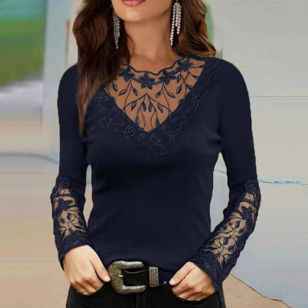 Geertruida - Damen Oberteile Party Top Blau
