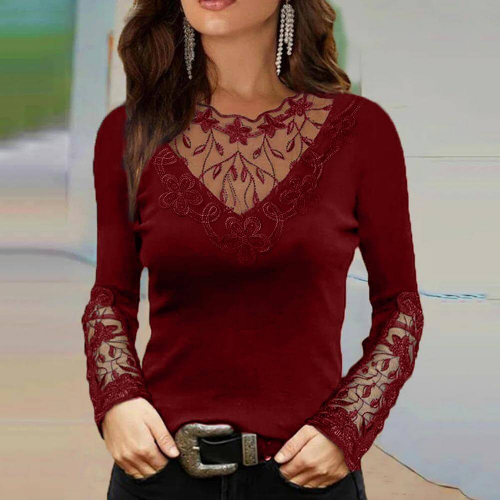 Geertruida - Damen Oberteile Party Top Rot