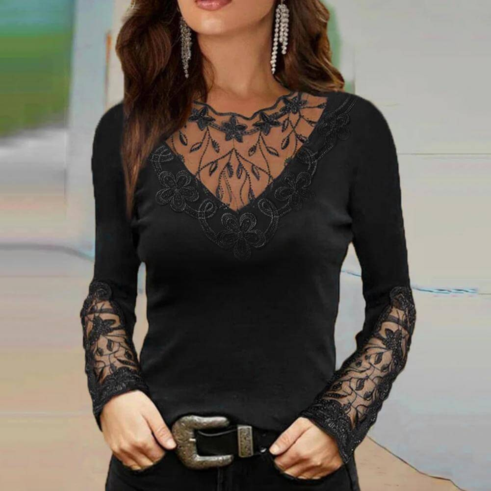 Geertruida - Damen Oberteile Party Top Schwarz