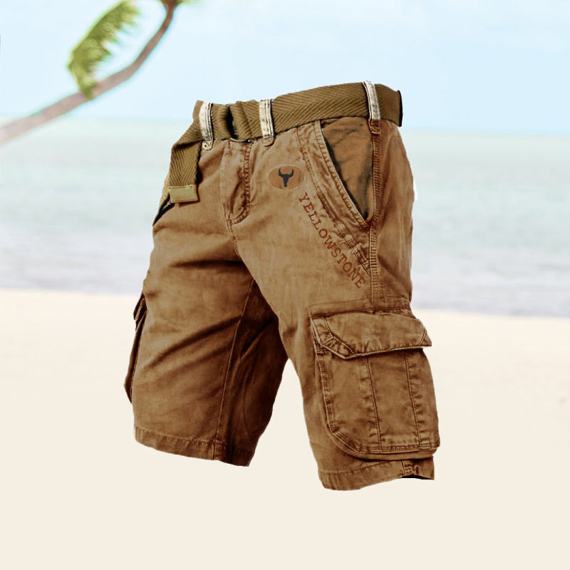 Gerold - Multifunktionale Cargo-Shorts für Herren Braun