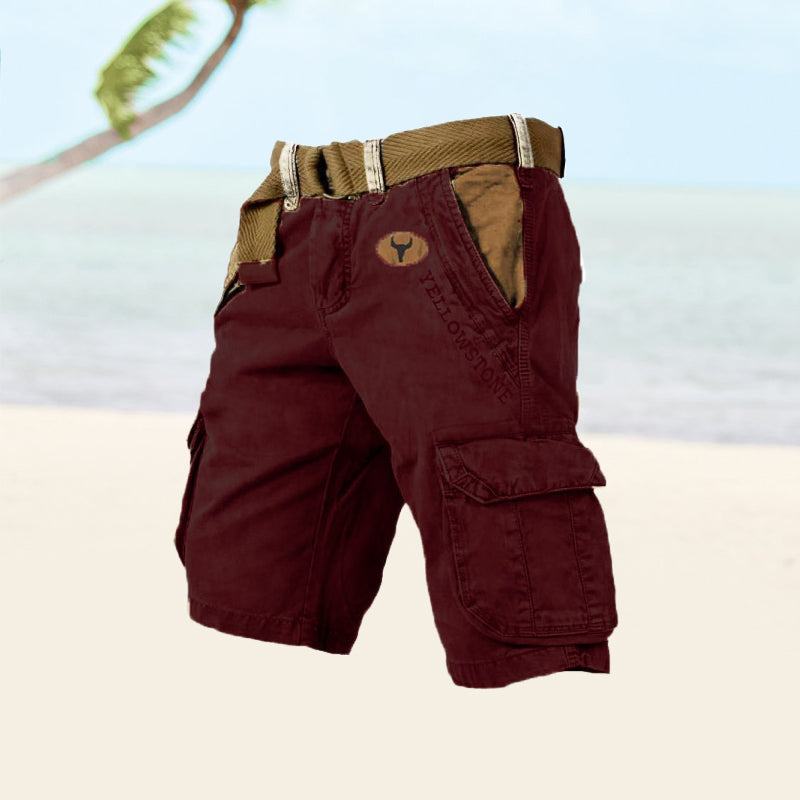 Gerold - Multifunktionale Cargo-Shorts für Herren Rot