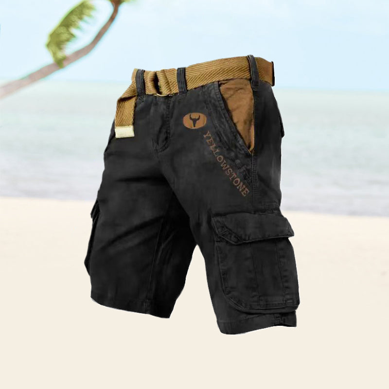 Gerold - Multifunktionale Cargo-Shorts für Herren Schwarz
