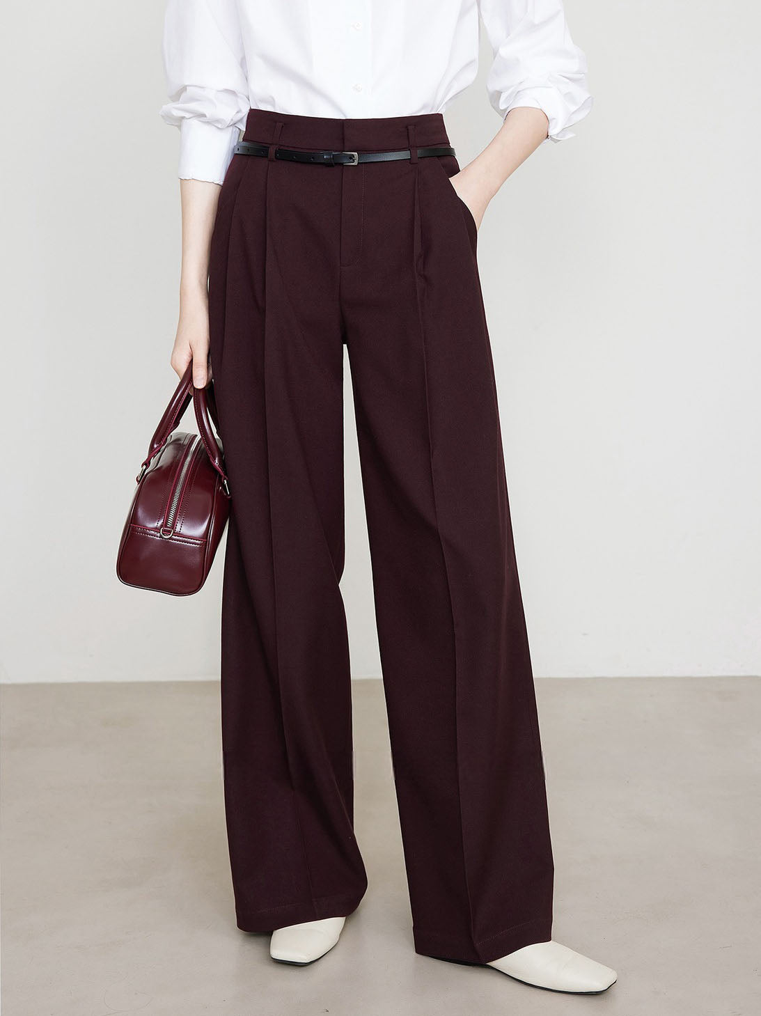 Gisela - Bordeaux Chino Elegant Und Bequem Bordeaux