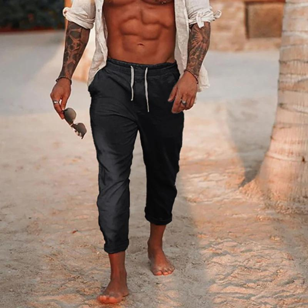 Gottmar – Leichte Sommerhose für Herren Schwarz