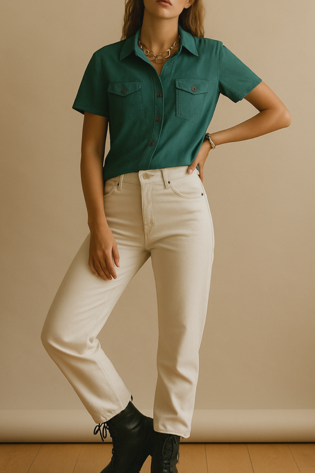 Florence - Kurzärmelige Streetwear-Bluse
