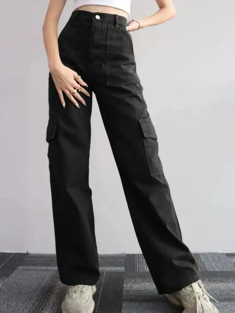 Greta - Lässige Cargohose für Stil und Komfort Schwarz