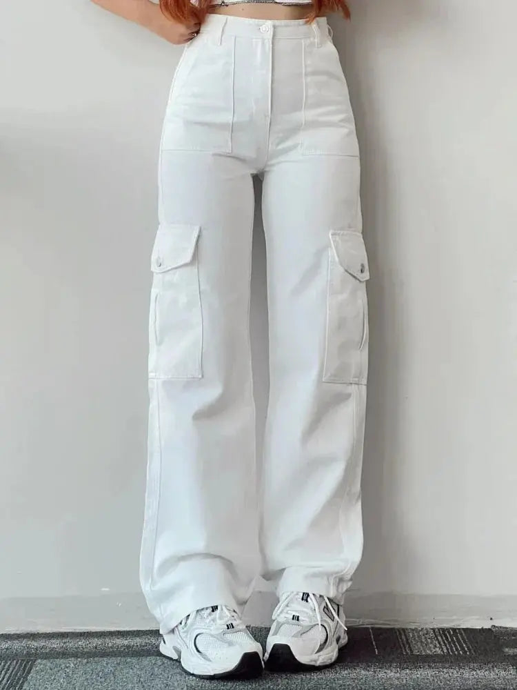 Greta - Lässige Cargohose für Stil und Komfort WeiB