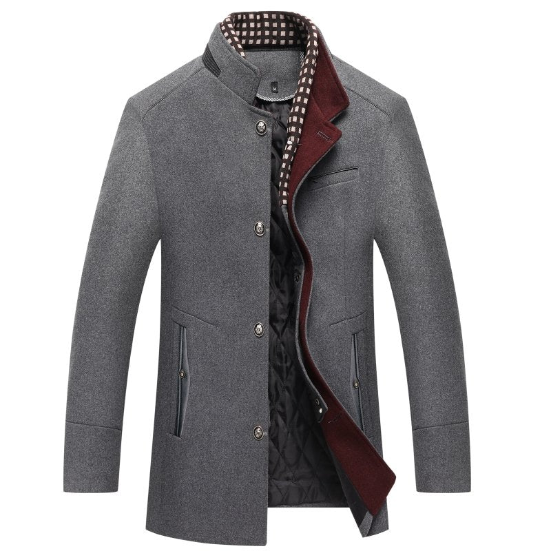 Greta - Winter Wollmantel Grau