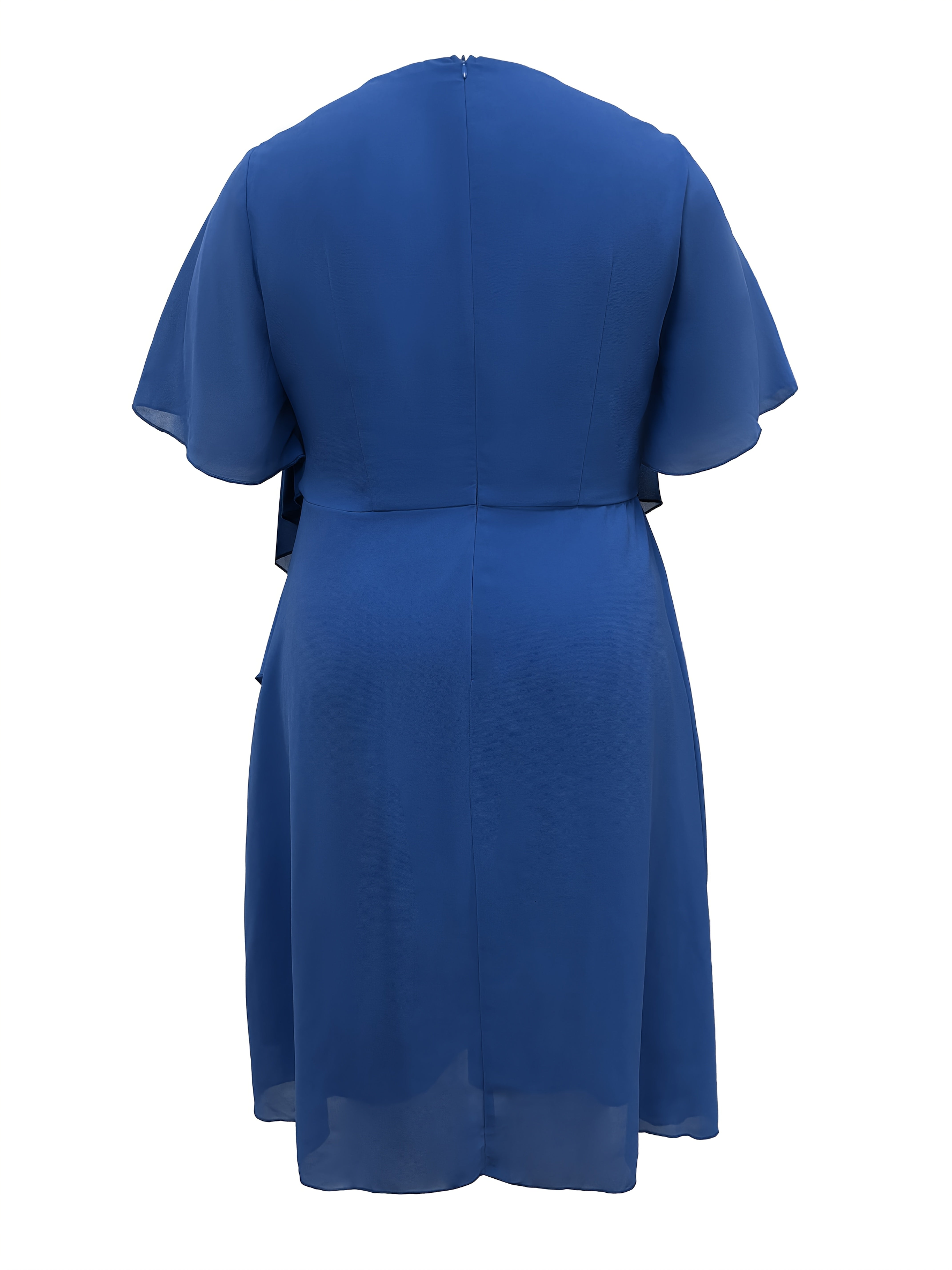 Gundula – Festliches Chiffon-Midikleid für Damen Blau 3