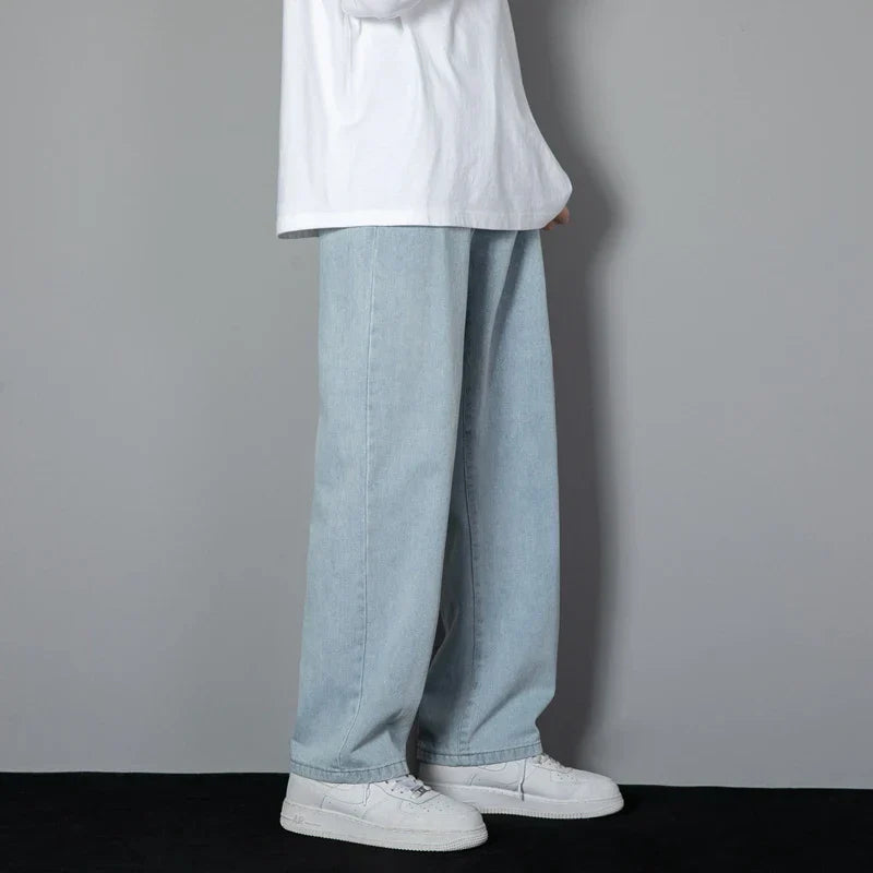 Guntram - Weit geschnittene Jeans für Herren Hellblau