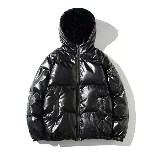 Maxim - Winddichte metallische Winter Pufferjacke