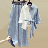 Renna - Elegantes Zwei-Teiliges Denim-Set