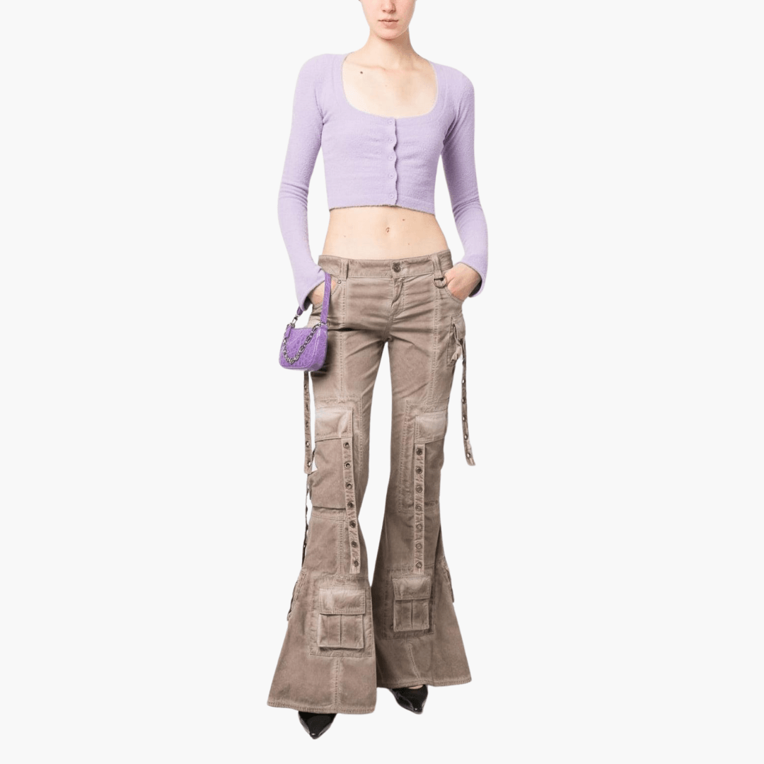 Helmwina – Damen Cargo-Hose mit Schnürung Beige