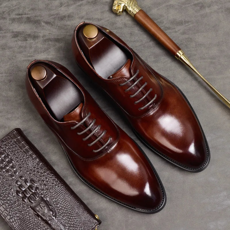 Hermann - Formelle Schuhe aus echtem Leder Braun 2