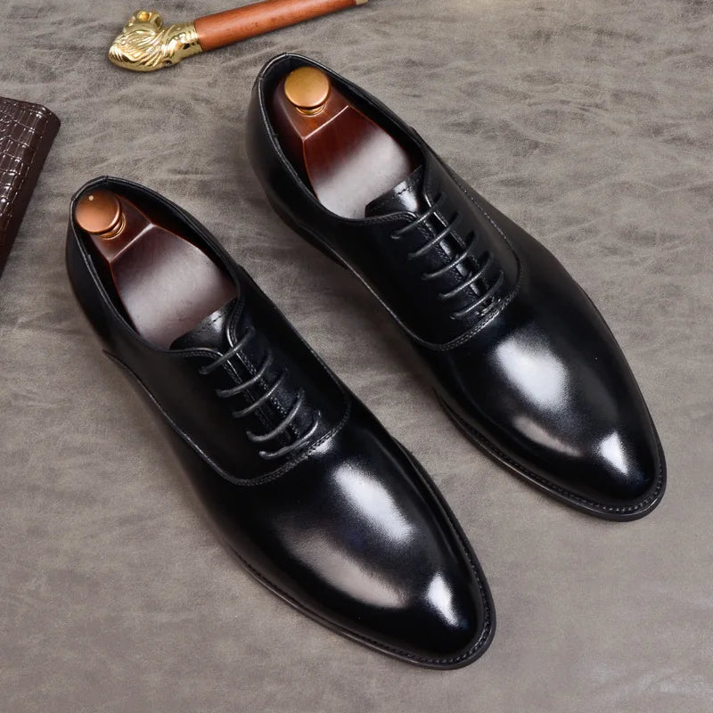 Hermann - Formelle Schuhe aus echtem Leder Schwarz
