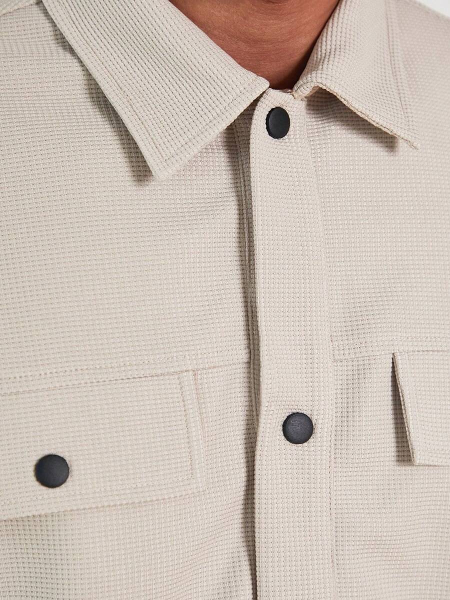 Hermann – Herren Jacquard Freizeitanzug Mit Waffelmuster Struktur 3