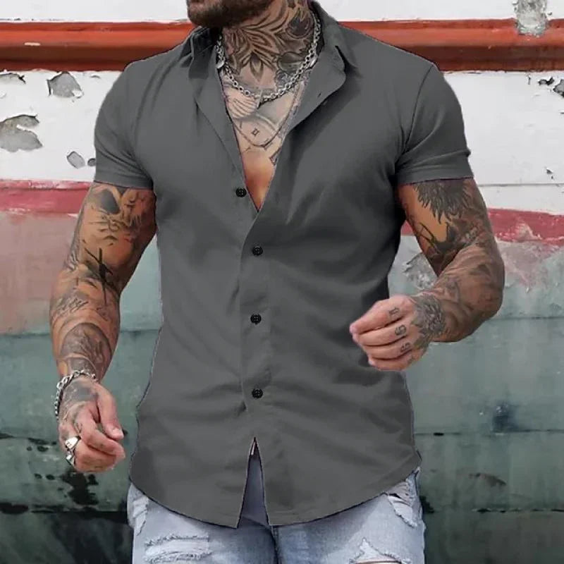 Howard- Kurzarmhemd für Herren Grau
