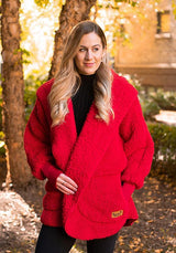 Gretchen - Teddyfell-Cardigan im Oversize-Stil