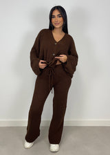 Strick-Set aus Cardigan und Hose