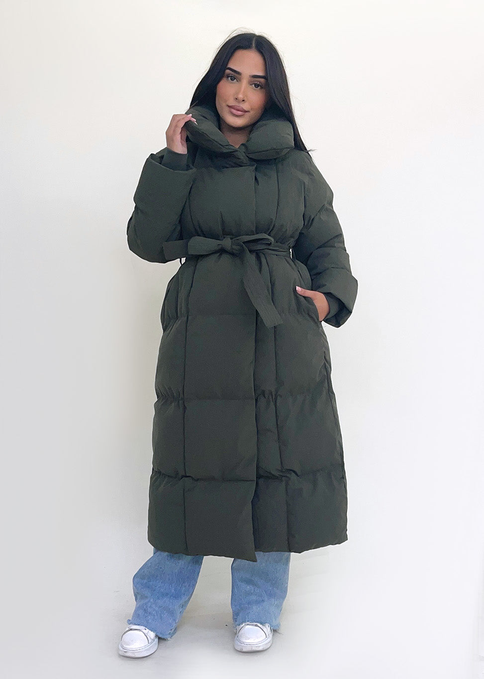 Rosa - Kuschelige Lange Winterjacke für Frauen