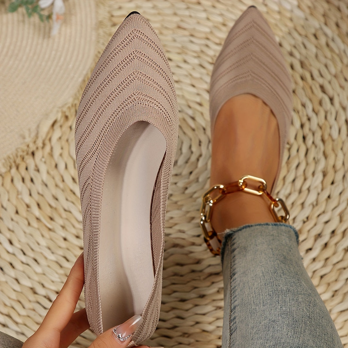 Ilona – Bequeme Sommer-Ballerinas für Damen Aprikose