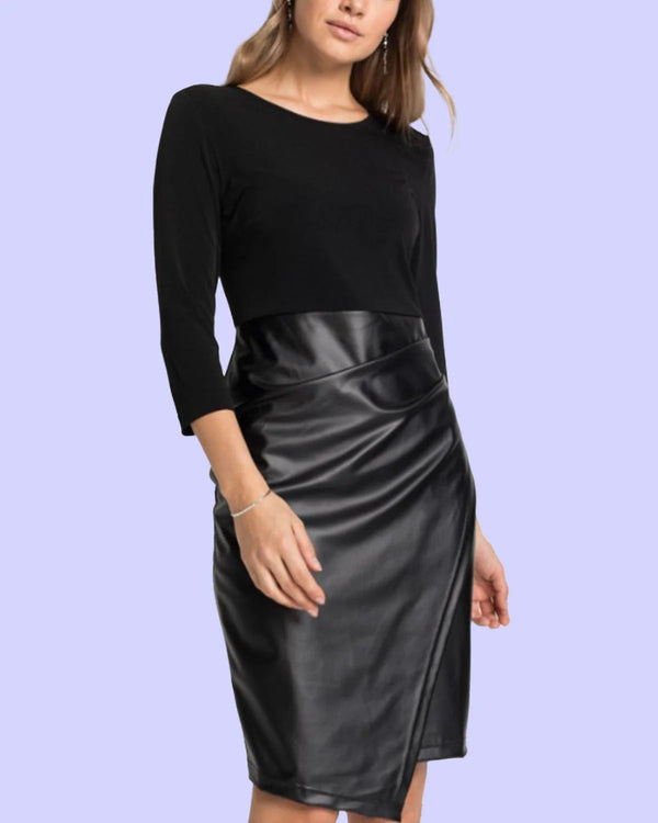 Irka – Kleid mit Kunstleder