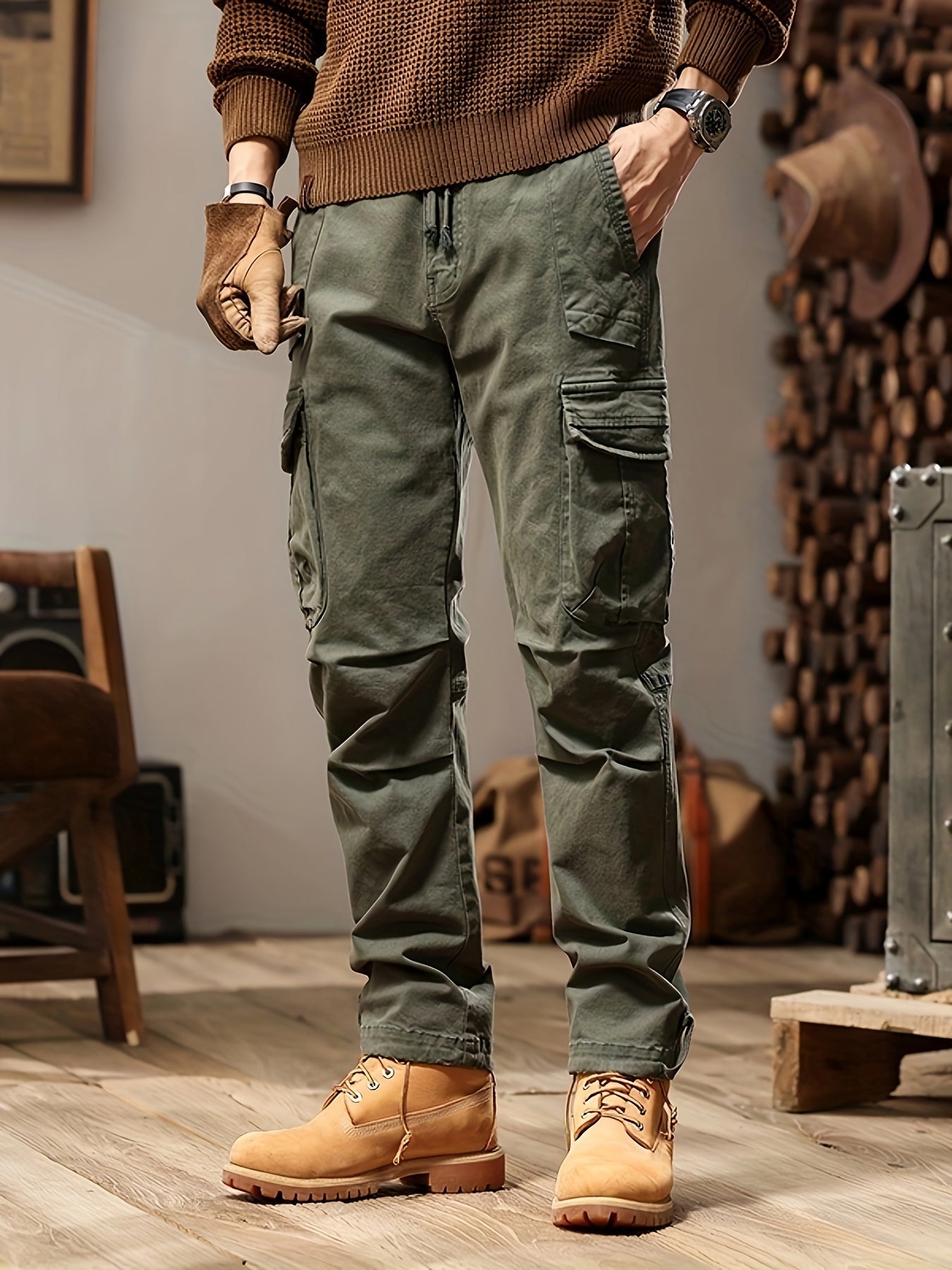 Irenäus - Cargohose für Herren Armegrun