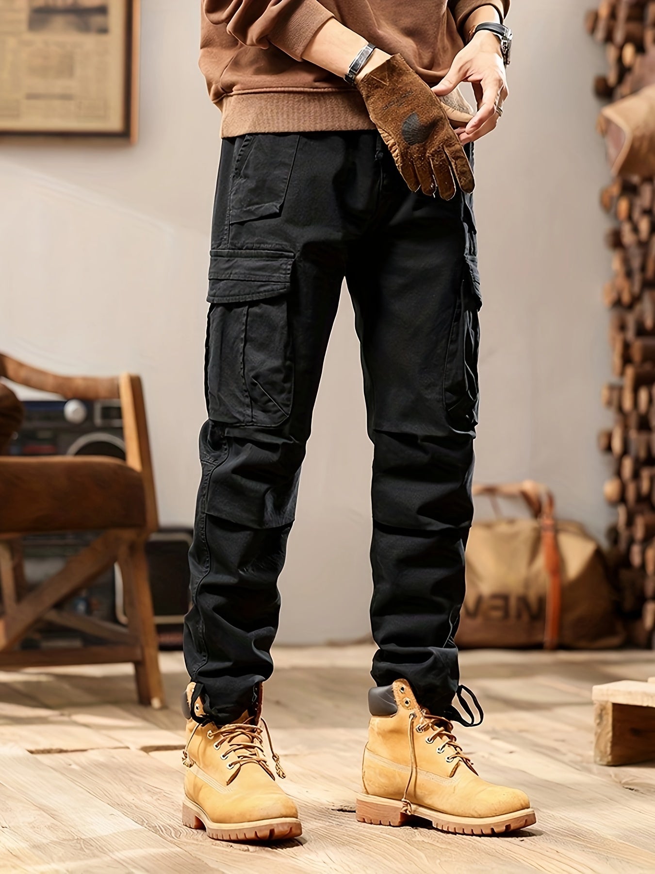 Irenäus - Cargohose für Herren Schwarz