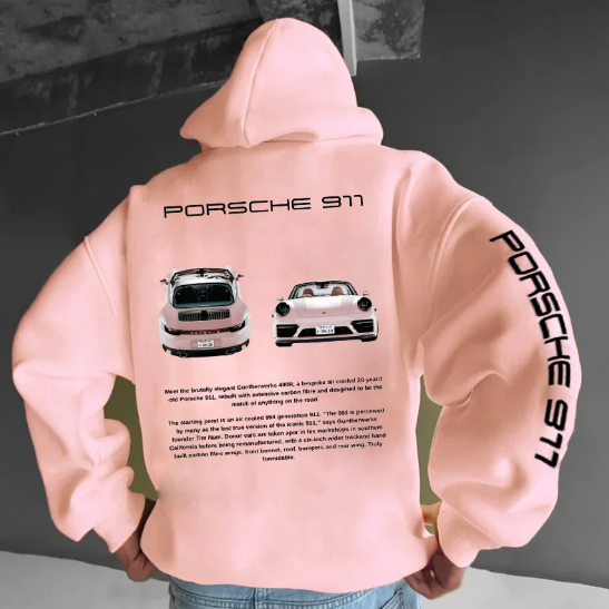 Irene - Eleganter Racing Hoodie für Männer 911 GT3RS Kapuzenpulli