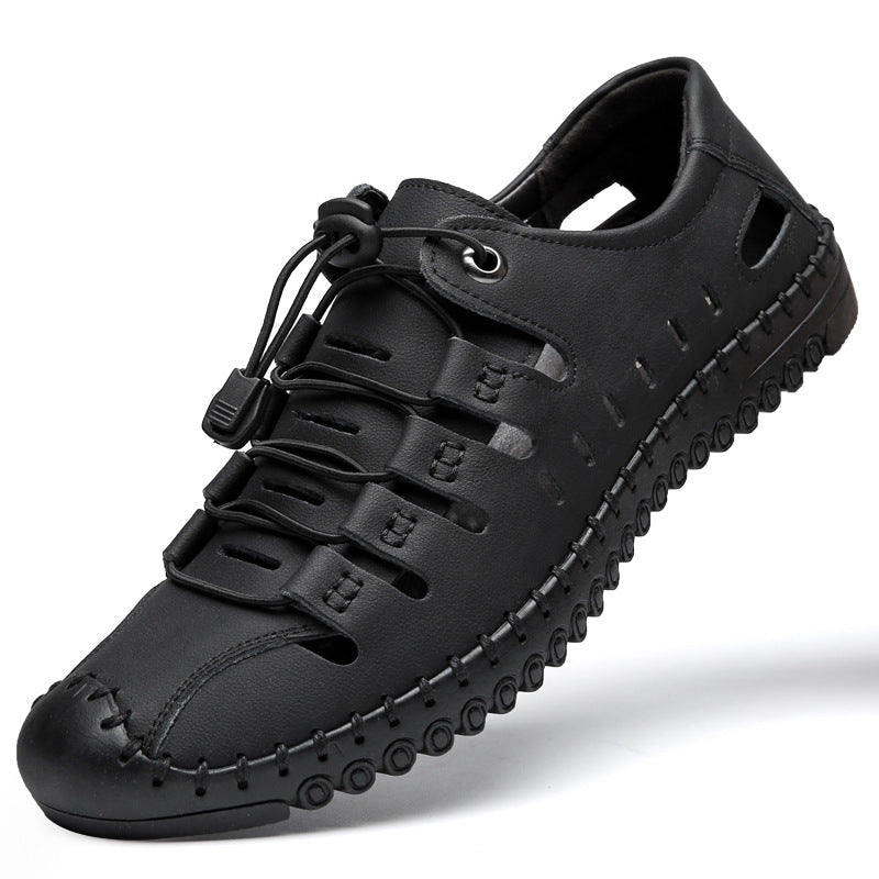 Isfried - Lässige orthopädische Sandalen für Herren Schwarz