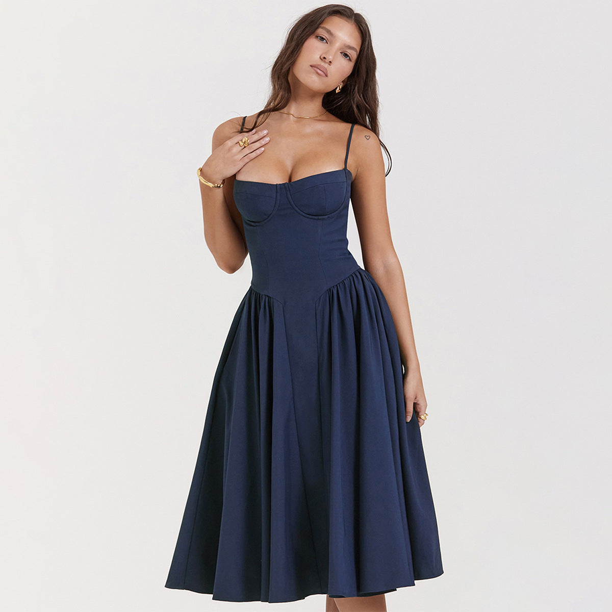 Iveta- Korsett Dress Blau 1