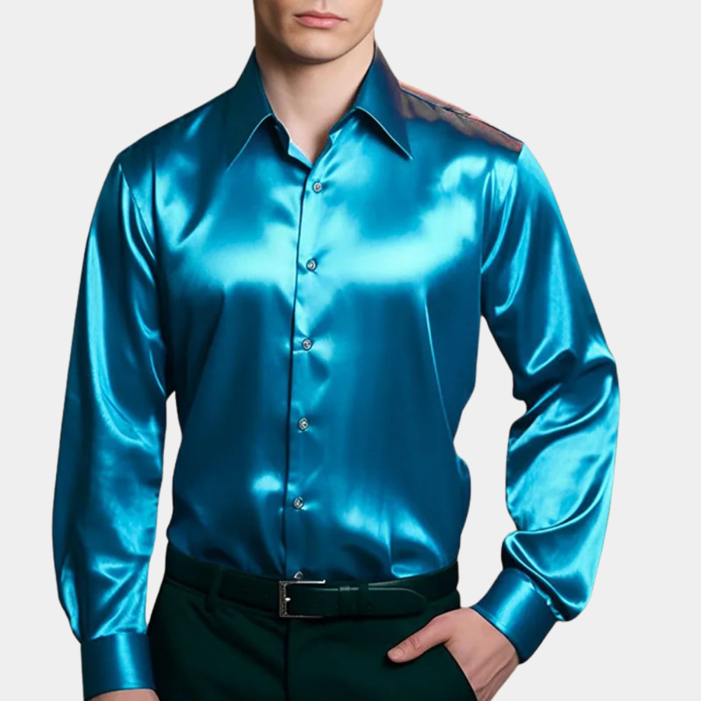 Jacek – Klassisches Herrenhemd im Business-Stil Blau