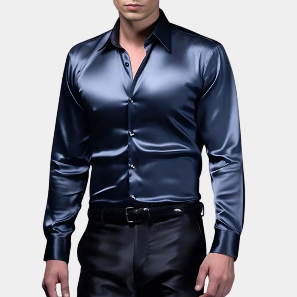 Jacek – Klassisches Herrenhemd im Business-Stil Marineblau