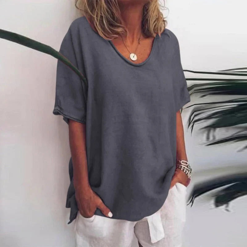 Jacqueline - Elegante Bluse - Dunkelgrau