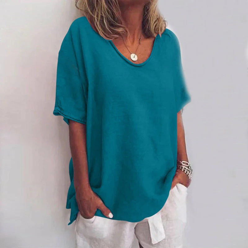 Jacqueline - Elegante Bluse - Türkisblau