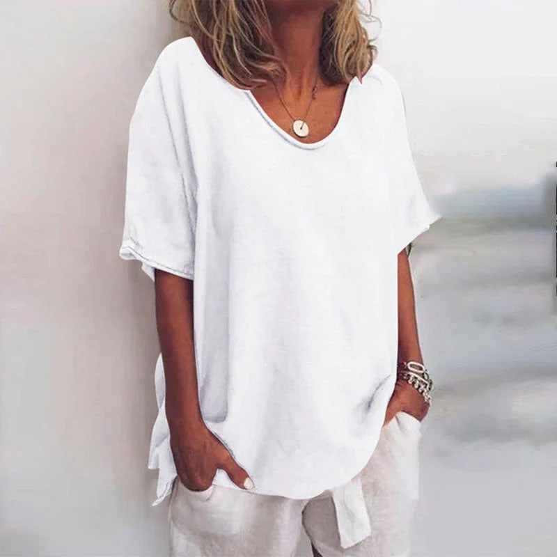 Jacqueline - Elegante Bluse - Weiß