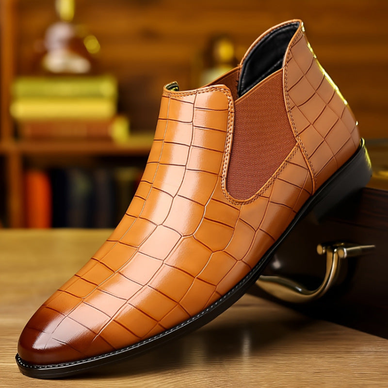 Jaden – Elegante Herren-Business-Schuhe aus echtem Leder Khaki