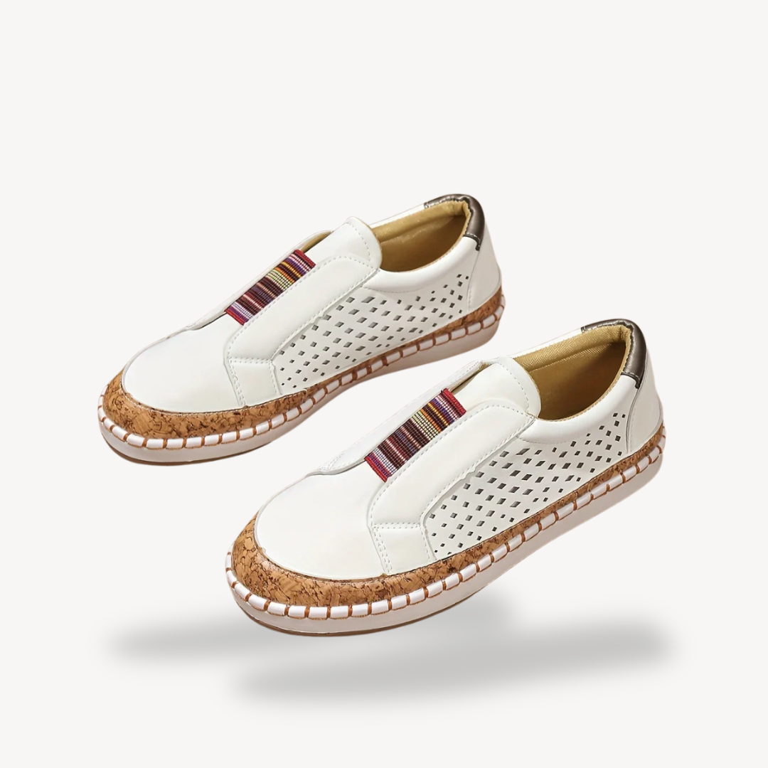 Jana – Orthopädische Damen-Slip-On Sneaker aus Textil WeiB