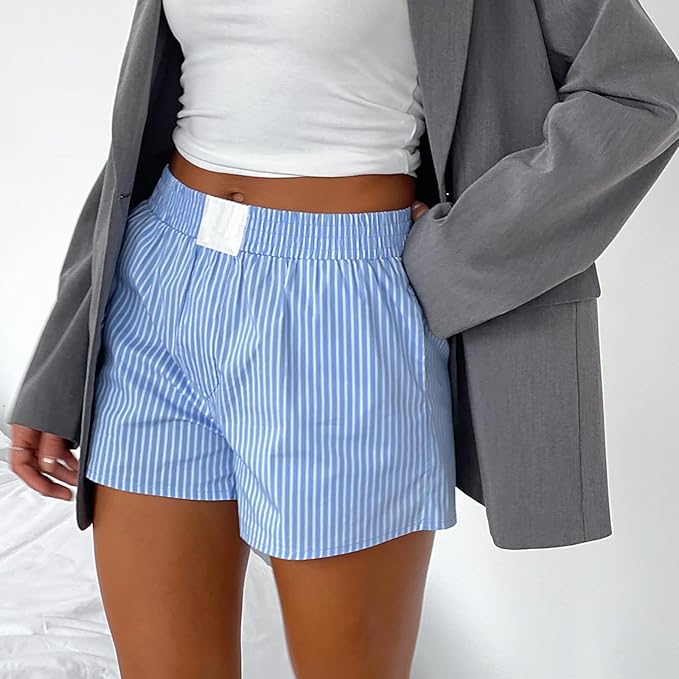  Janica- Virale Boxershorts Trendig und Bequem Blau 1