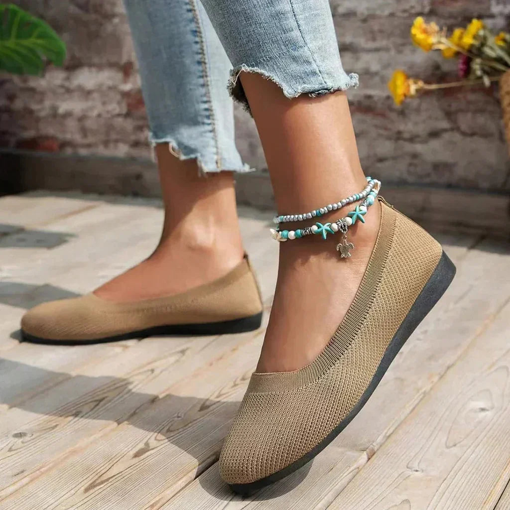 Janina- Sandalen Flache Loafers Khaki